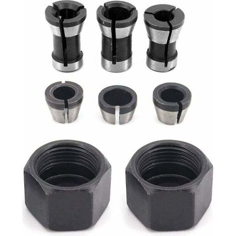 Cabezal portabrocas, portabrocas, adaptador para brocas de 6 mm, 6,35 mm y 8 mm, paquete de 6 (1/4)