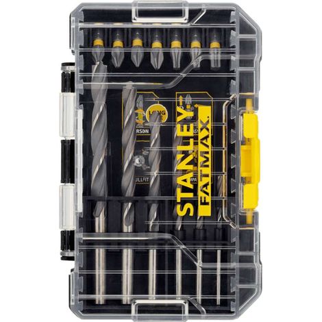 Stanley - Juego de 19 piezas de brocas para hierro y puntas STA88554-XJ (1/3)
