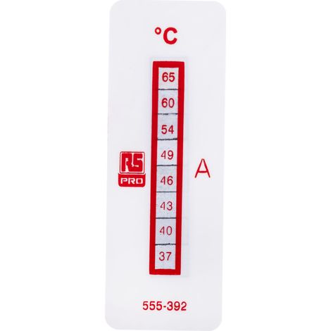 Étiquette thermosensible RS PRO 37°C à 65°C 8 niveaux ( Prix pour Paquet de 10 )