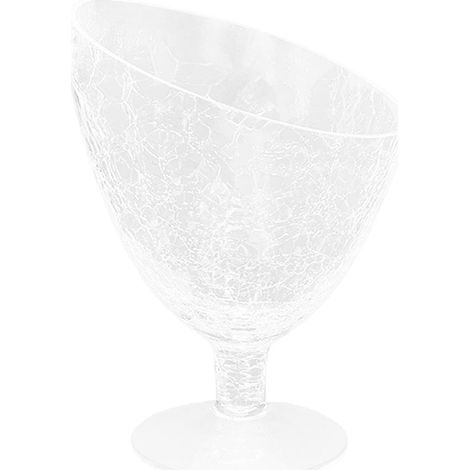 Coupe à fruits en verre conique transparent effet craquelé pour table et cuisine 18 x 18 x 25 cm - PANGIVO (1/3)