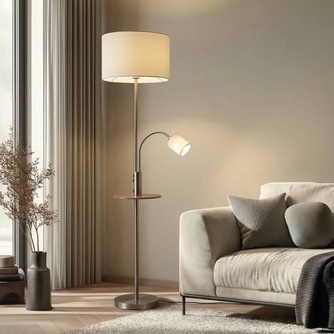 Stehlampe "Aovan" aus Metallmit USB Anschluss für Wohnzimmer & Esszimmer von Lindby (1/4)