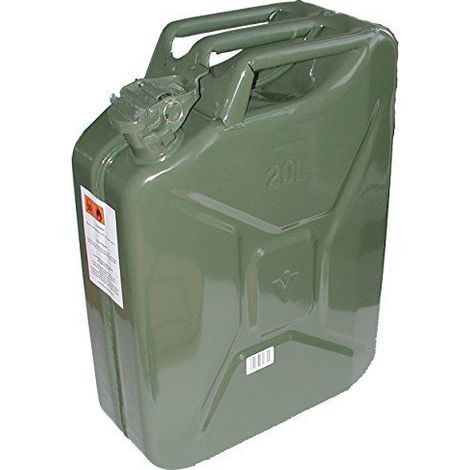 Jerrican Essence Métallique 10 Litres Couleur vert armée (1/3)