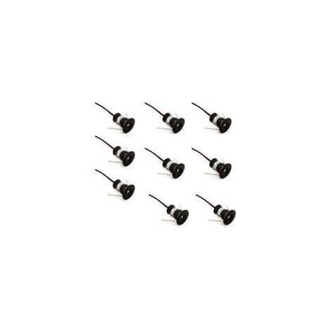 noir Lot de 9 mini spots LED 12 V 1 W encastrables au plafond pour cuisine, escalier, placard, couloir, éclairage DIY, blanc chaud, blanc froid, vitrines, armoire, petit plafond, IP65,3000k (120°, bla (1/3)