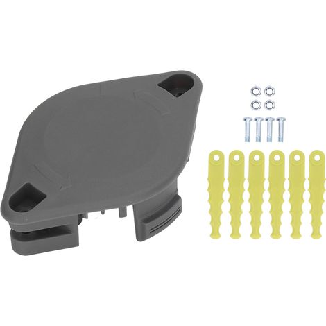 Coupe-bordures à tête de coupe, alimentation automatique du fil, bobine de fil fixe avec 6 lames de rechange pour Ryobi 18V 24V 40V (1/5)