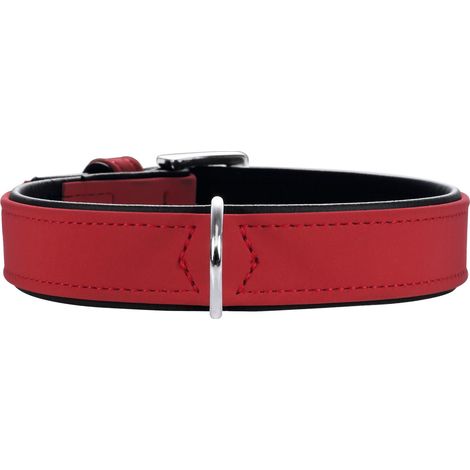 Halsband Softie 55 nickel rot/schwarz
