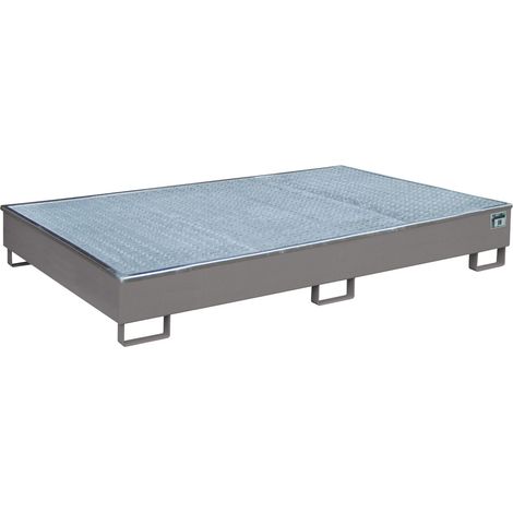 Bauer Regalwanne mit PE-Einsatz RW-GR 2200-2 PE, lackiert, Mausgrau