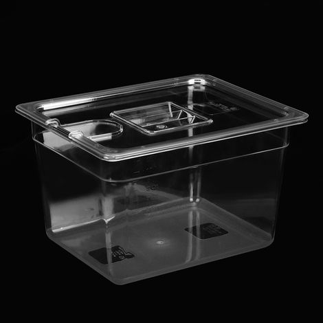 Zusammenklappbarer 11-Liter-Vakuumbehälter mit Deckel und Scharnier, für Sous-vide-Garer und Präzisionskocher. (1/5)