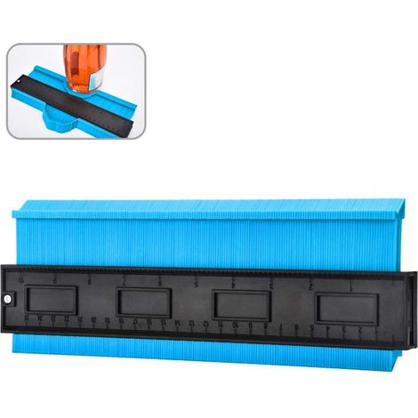 Jauge De Contour - 25 cm - Échelle En Pouces Et En Centimètres - Pour Carrelage Laminé Moquette Et Découpe Précise - 1 Pièce (1/5)