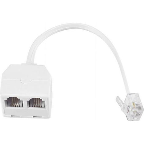 Câble convertisseur/répartiteur téléphonique bidirectionnel 6P2C RJ11 mâle/femelle (1/5)