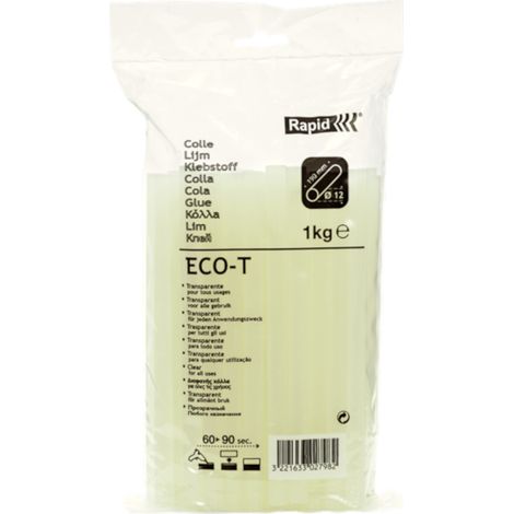 Cartuchos de adhesivo transparente de Rapid - 2,5 kg
