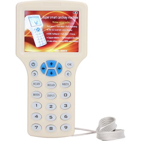 Copieur de carte NFC, lecteur de carte IC, graveur de clés ID, 10 fréquences, écran 2,8 pouces, pour 125KHz et 250KHz (1/5)