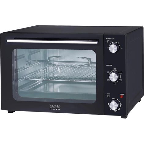 Kitchen Move – Mini four grill multifonction 48L 1800W chaleur tournante – 5 programmes de cuisson – Minuteur 60 min – Double vitrage