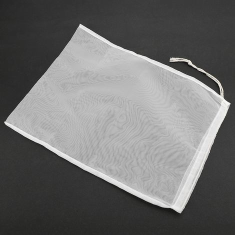 Sachet Filtre Réutilisable 100 Mailles pour Vin et Bière Maison (20x30cm) (1/5)