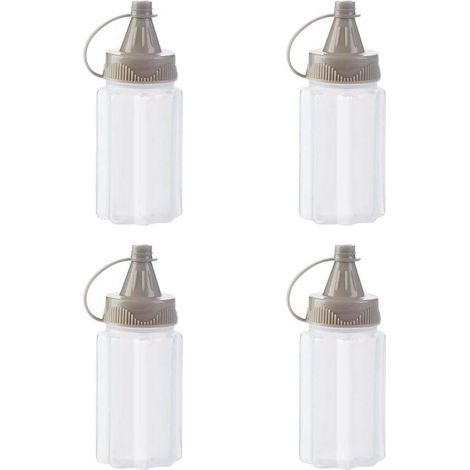 Lot de 4 mini pots à confiture souples avec couvercle, contenants pour sauces et épices, pratiques et faciles à nettoyer pour la cuisine. (1/5)