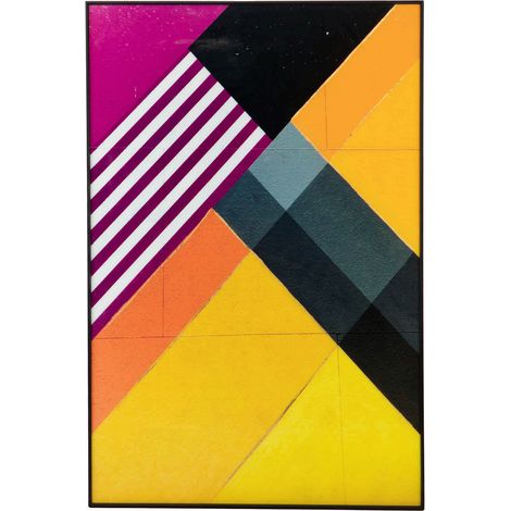 Gerahmtes Bild mit Kristallfolienformen, 100 x 3,6 x 150 cm (1/5)