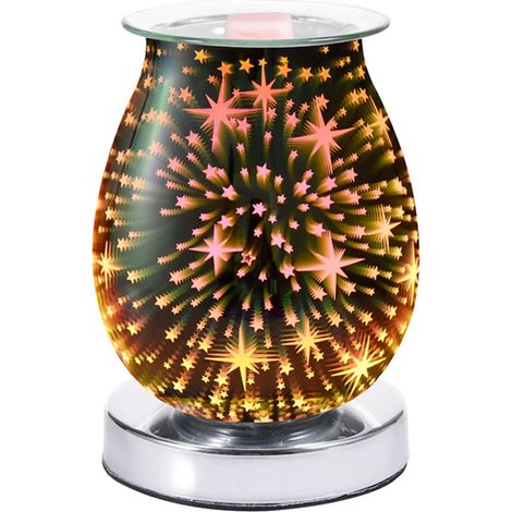 3D Electric Glass Party Light Decoration, Wax Warmer, Wax Burner, Wax Heater for Home, Office, Home Decoration
