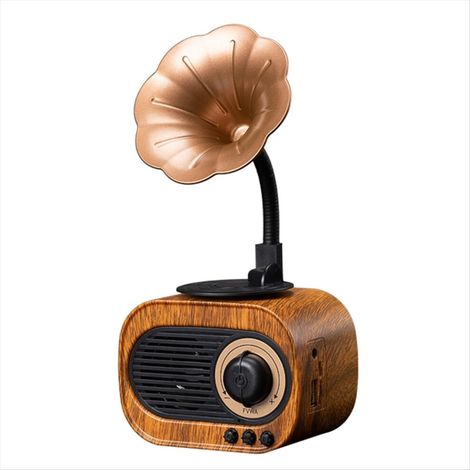 Geeignet für Retro-Bluetooth-Lautsprecher aus Holz mit TF-Kartenleser und FM-Radio.