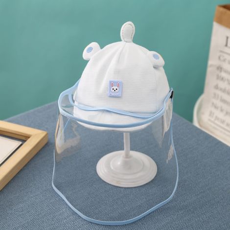 Protection Faciale Bébé Amovible - Visière Transparente Détachable pour Enfants, Bleue (1/5)