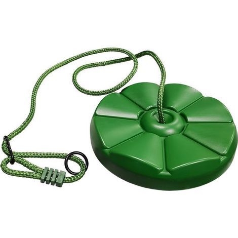 Garden Games Balançoire Disque en Plastique Vert avec Corde Soyeuse Et Résistante Aux Intempéries (1/5)