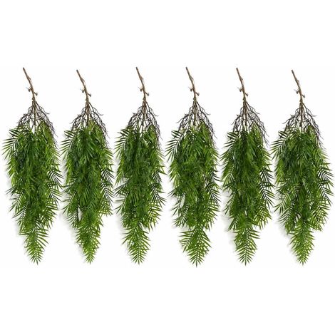 Pack of 6 x 90cm Artificial Trailing Palm Fern Plant Hanging Faux Tropical Greenery - Premium Quality (1/5)