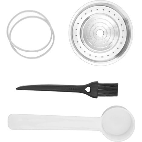 Kaffeekapseldeckel, Edelstahl 304, wiederverwendbar, nachfüllbar, mit Dichtung (1/5)