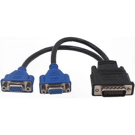 59-poliges DMS-Stecker-auf-2-VGA-Buchsen-Adapterkabel für Dual-Monitor-Systeme, schnelle Übertragungsverlängerung und breite Kompatibilität, ideal für Multi-Monitor-Setups (1/5)