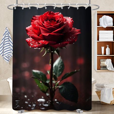 Rideau douche imperméable polyester 180x180 déco d‘intérieur bâche de douche pour salle de bain (1/5)