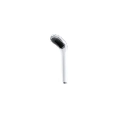 Booster de douche amovible 22 × 12 cm, pomme de douche à main antiblocage blanche, conception de poinçon de lotus de salle de bain, tête unique, fournit un fort débit d'eau (1/5)