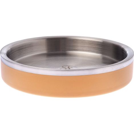 blu - Ciotola in acciaio inox linea Amocromia con doppia parete e fondo antiscivolo per cani e gatti (1/5)