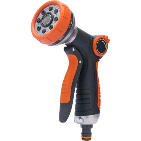 Pistolet haute pression pour jardin, mode pluie protège les plantes fragiles. 8 jets douche à cône. Coque ABS (1/5)