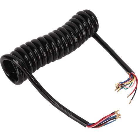 Câble spirale remorque 13 fils gaine isolée cuivre 20AWG rallonge électrique 3m pour caravane (1/5)