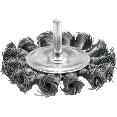 BROSSE À DISQUE VOREL 75 mm FIL TORSADÉ, TIGE 06993