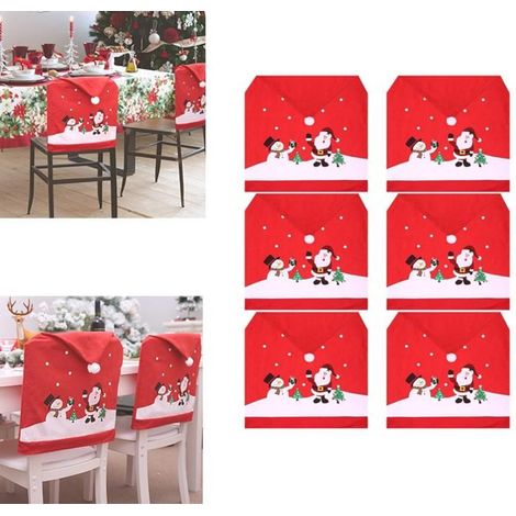 Weihnachtliche Stuhlhussen – Sanfte Dekoration in satten Farben für Ihre Familie, 6-teiliges Set.