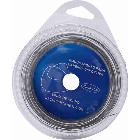 Fil d'acier tressé à 7 brins, 10m, haute résistance, pour pêche en mer (20lb). (1/5)