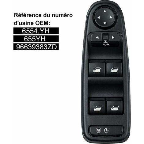 Commande Leve Vitre C4 Picasso 6554.YH Commutateur Interrupteur Bouton Lve Vitre Pour Citroen C4 Grand Picasso