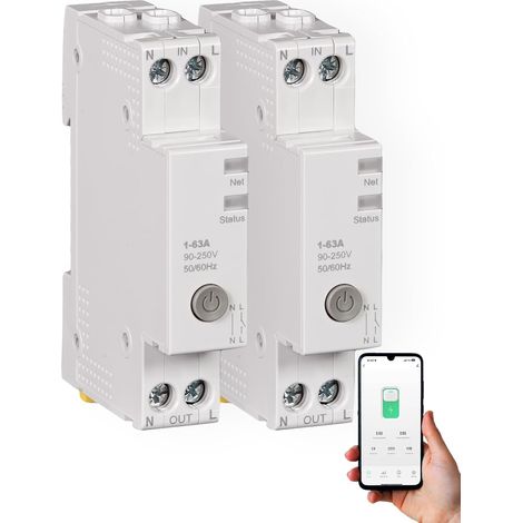 Disjoncteur WIFI 1P+N Interrupteur Connecté (1/5)