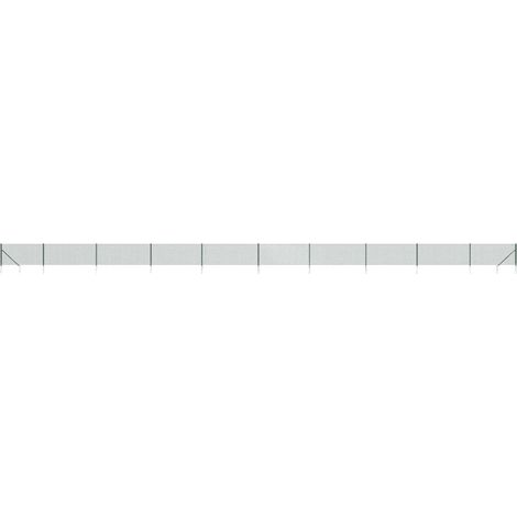 Maison Exclusive - Maschendrahtzaun mit Bodenhülsen Grün 0,8x25 m