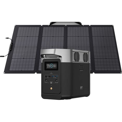 EcoFlow Estación de carga DELTA 2 + Panel Solar Bifacial de 220W (1/3)
