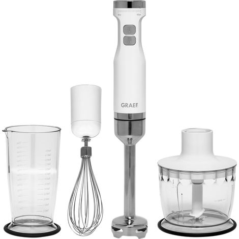 Licuadora graef hb501eu, 0,7 l batidora de inmersiÓn acero inoxidable, blanco (1/5)