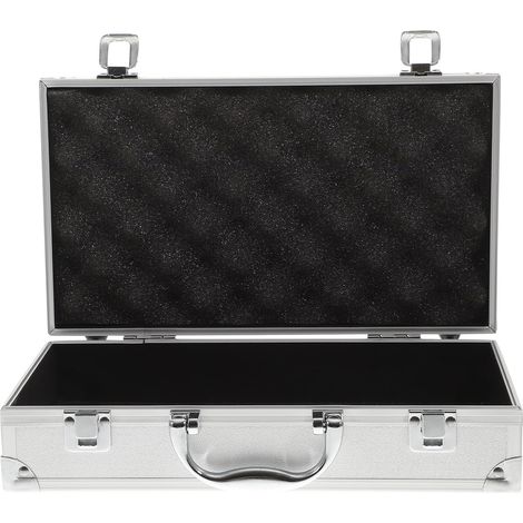 Mallette Mousse en D'aluminium Argenté Alliage Outils Vide et Doublure Protectrice Capacité Adaptée pour Usage Personnel à Domicile (1/5)