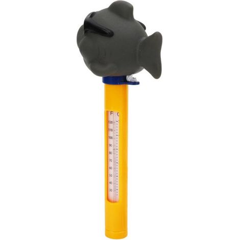 Poolthermometer, Haifischbrille, schwimmendes Poolthermometer, Poolzubehör für Spa, Garten, Barometer (1/5)