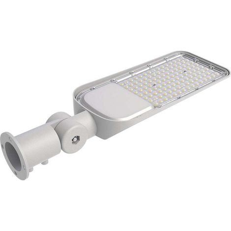 Farola LED V-TAC con chip Samsung, 50 W, 100 lm/W, color gris, blanco frío, IP65
