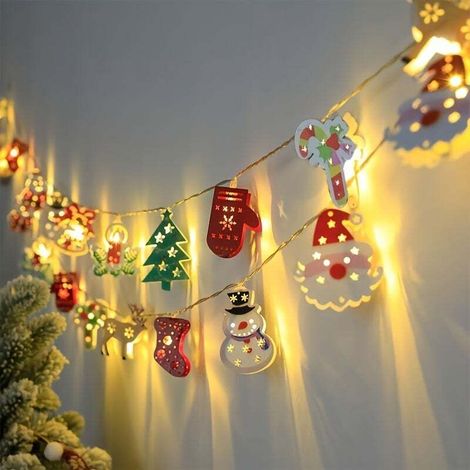 1.5m LED Christmas string lights, battery operated (batteries not included), 10 LEDs, for home, parties and Christmas tree decoration
