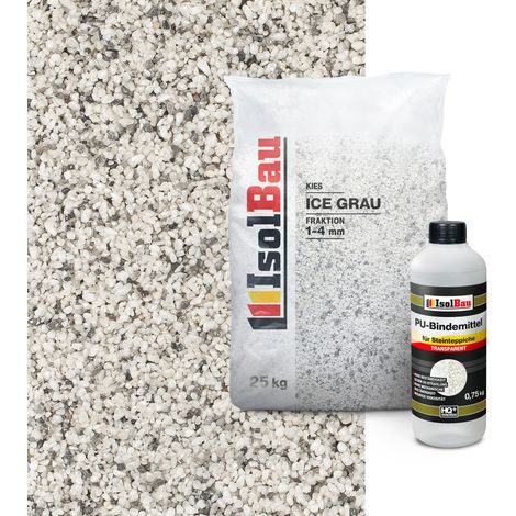 IsolBau Steinteppich-Set Eisgrau 1/4 mm 25 kg (1/5)