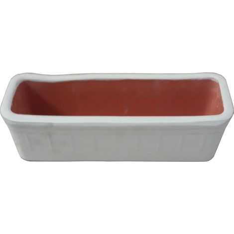 KORMAX jardinera santos 25,5x8,5x8 cm , Jardinera Santos 25,5 x 8,5 x 8 cm. -Marca: Kormax. -Jardinera barro cerámica. -Fabricado en barro de alta calidad. -Color: Blanco. -Medidas