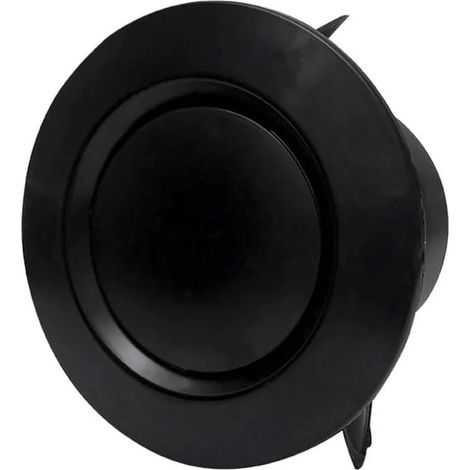 100 mm Grille d'aération ronde noire, grille de ventilation réglable en ABS for salle de bain, bureau, salle de bain, grille d'aération (Disc type) (1/5)