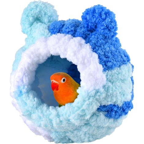 Nid d'oiseau, cabane douillette et tente de couchage pour petits oiseaux tels que les inséparables et les pinsons, lit douillet en forme de cône pour cages. (1/5)
