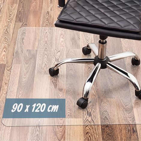 Relaxdays Bodenschutzmatte Bürostuhl, 90 x 120 cm, PVC Bodenunterlage Laminat, Parkett, Fliesen, rutschfest, transparent (1/5)