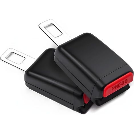 Extensor de cinturón de seguridad para coche de 2 piezas, extensión de hebilla universal compatible con hebillas de 21-22 mm, acero. (1/5)