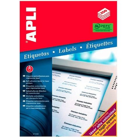 APLI C.500 etiquetas impresora laser 210x148mm